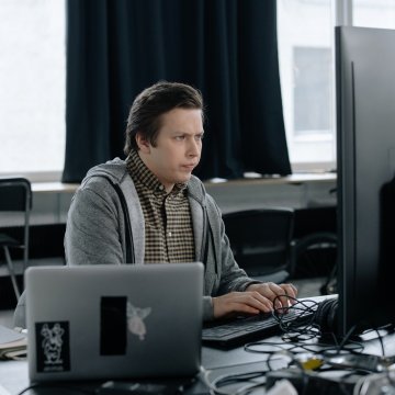 guy at a computer desk